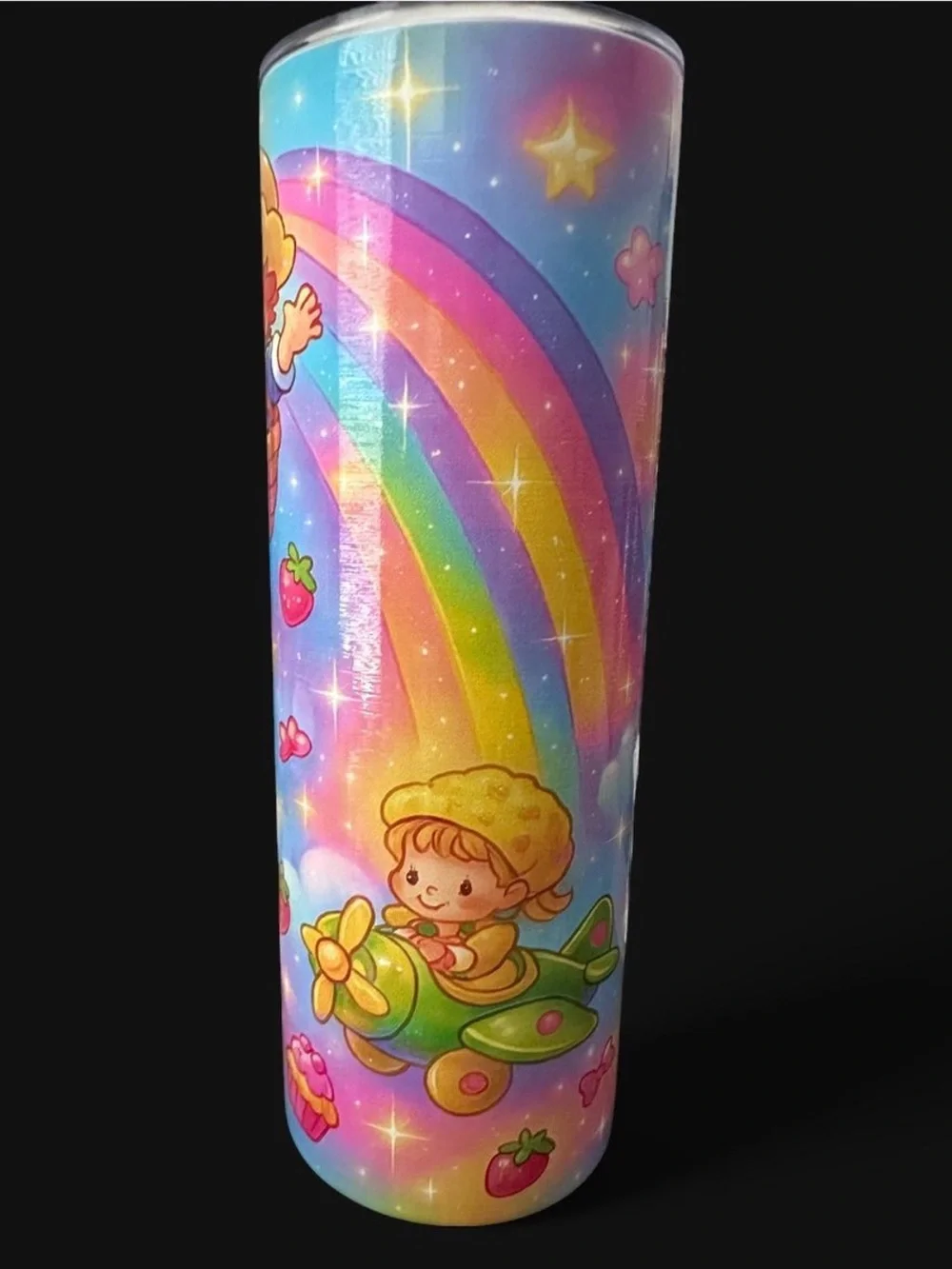 Brand new! Strawberry Shortcake Blue Party tumbler Cup with Balloon Design